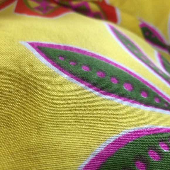 Vintage 50s/60s Hoaloha Hawaiian Barkcloth Yellow Floral Maxi Tiki Dress XS/S - Picture 14 of 14